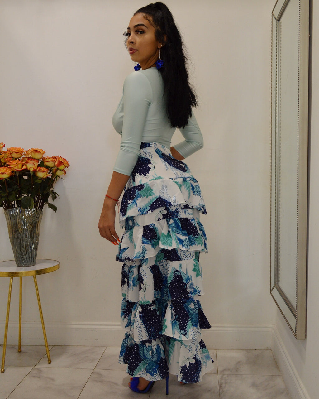 Miss Me a Lot Mint Long-Sleeve Bodysuit - La Epoca Fashion 