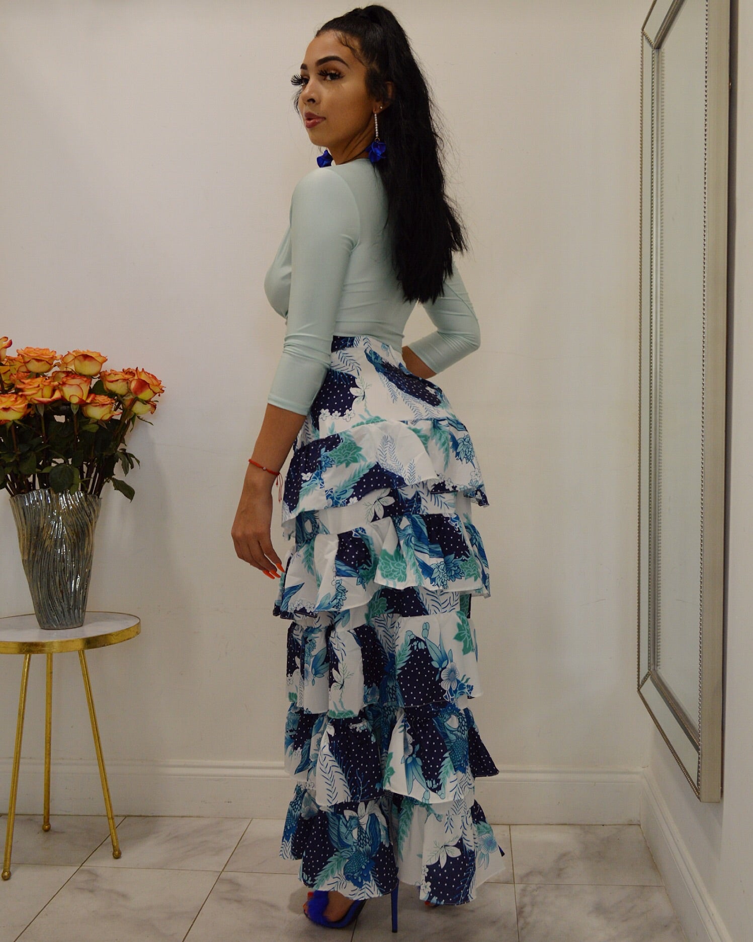 Miss Me a Lot Mint Long-Sleeve Bodysuit - La Epoca Fashion 