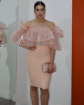Around You Bandage Skirt Rose Pink Figure Flattering Bodycon Mini Skirt For Day To Night Wear